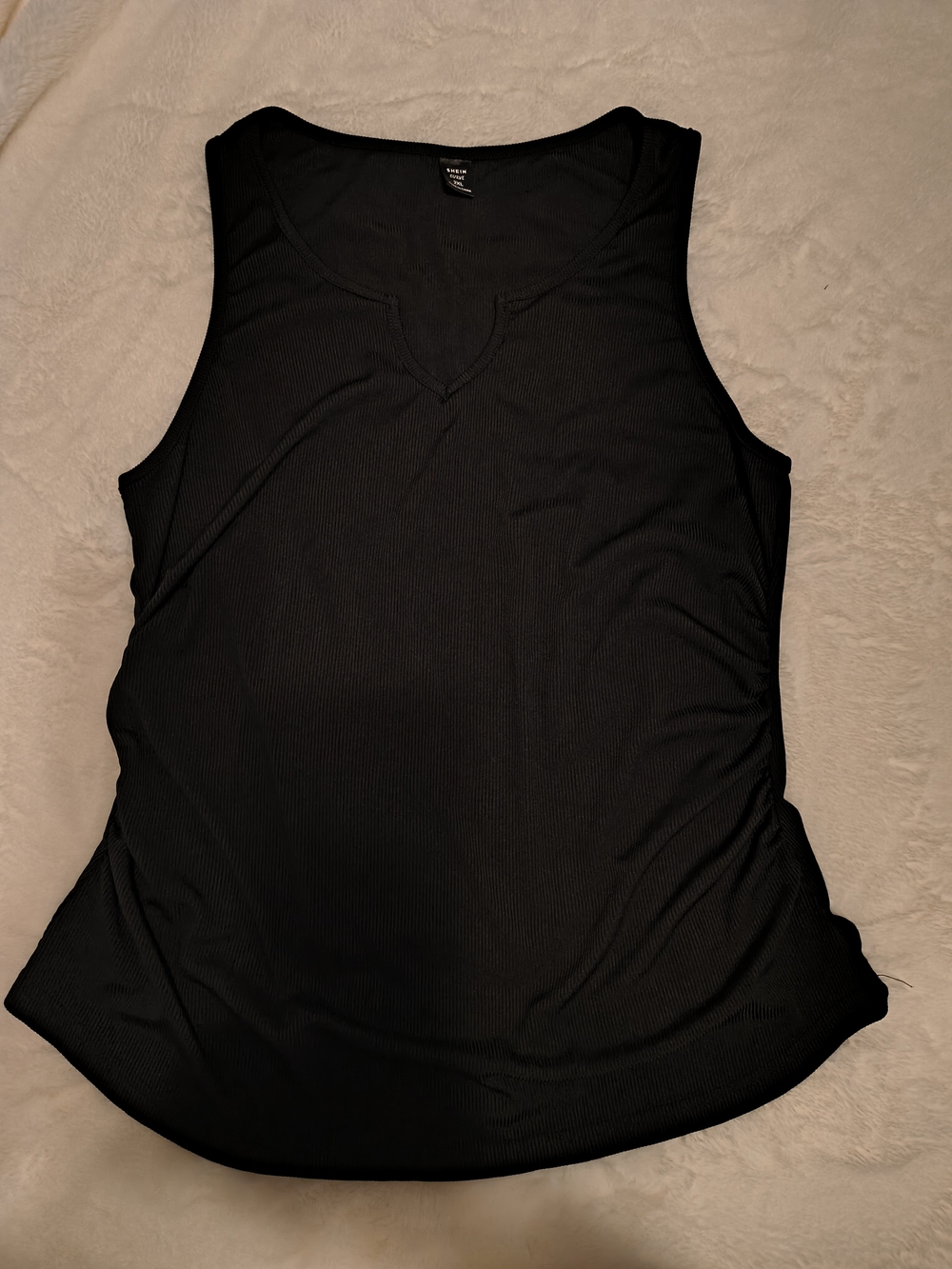 SHEIN Black Ribbed Sleeveless Tank Top